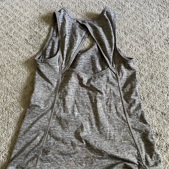 Heather Grey Workout Tank Top - Picture 2 of 3